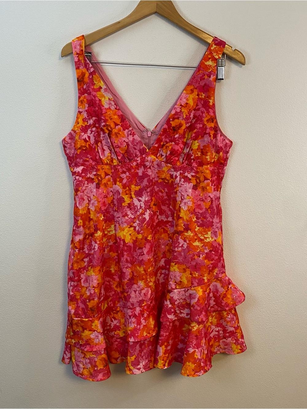 Hello‎ Molly NWT Floral V-Neck Mini Dress Garden Wedding Formal Womens XL